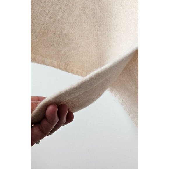 BTBFM Women's Asymmetrical Turtleneck Sweater Size Small Beige Cozy Warm Winter - Picture 9 of 14